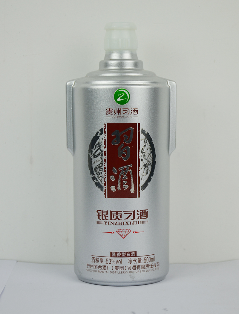 銀質(zhì)習(xí)酒噴釉玻璃酒瓶價格